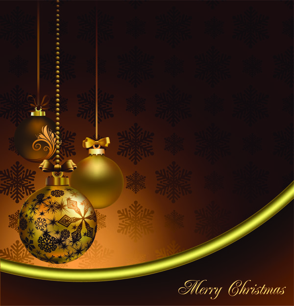 free vector Christmas ball background vector